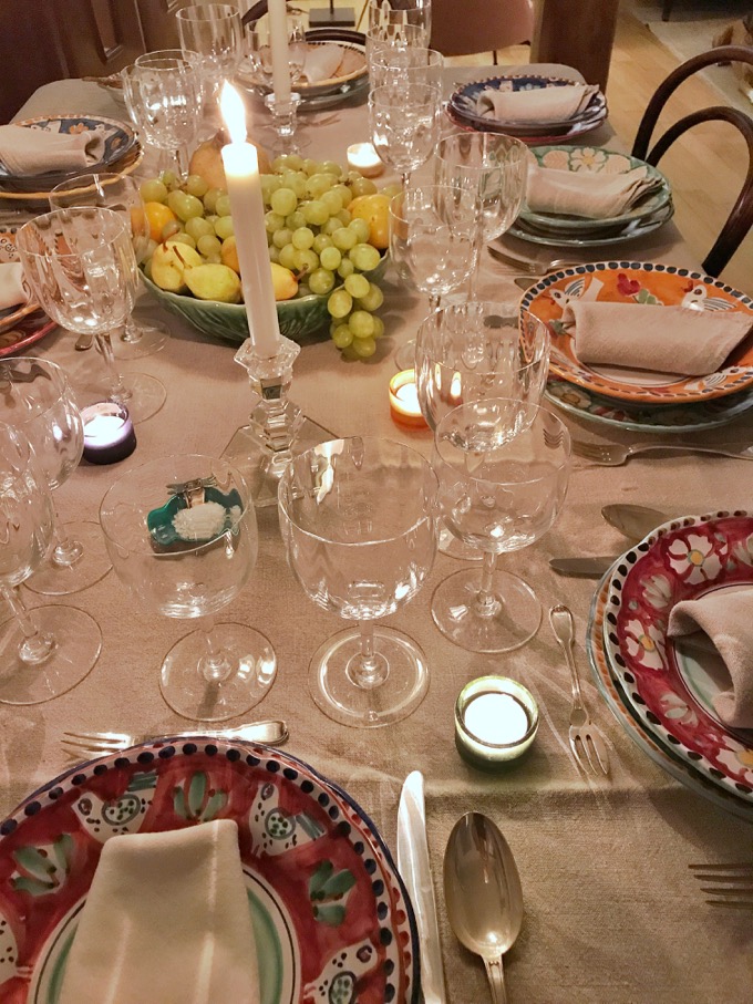 dinner party: soup and a tart - Elizabeth Minchilli